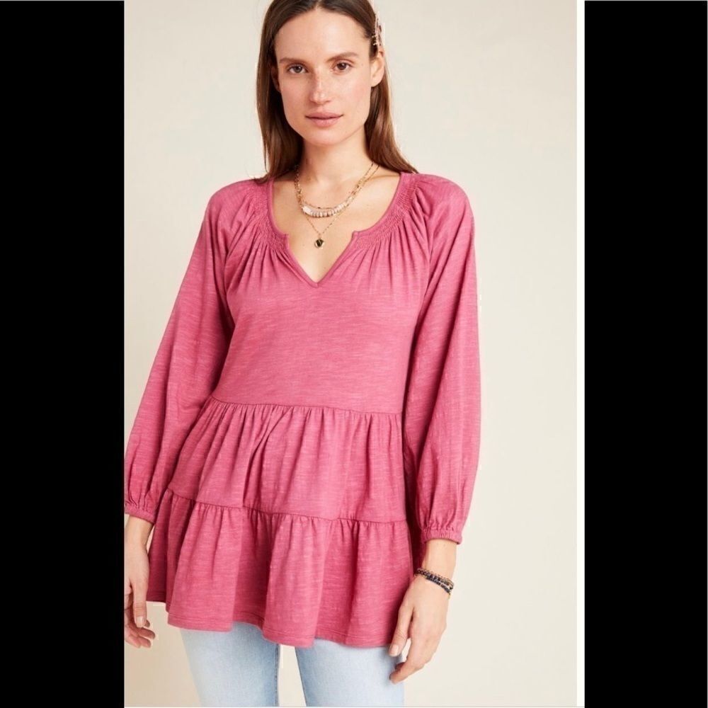 Anthropologie Isola tiered babydoll top XS NWT!